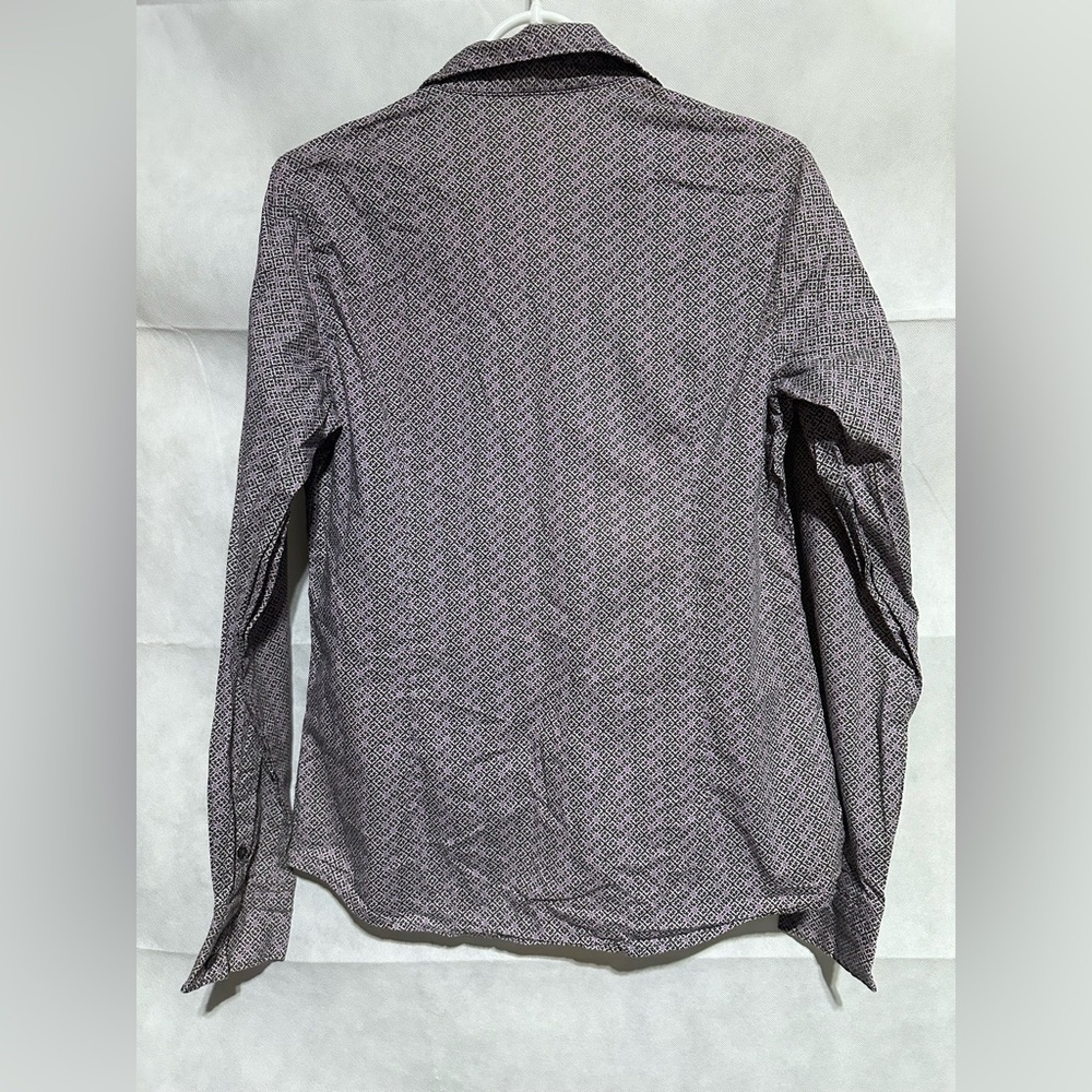Cinch Womens M Button Down Western Shirt Long Sleeve Purple Geo Print MSW9165017 - Picture 2 of 4